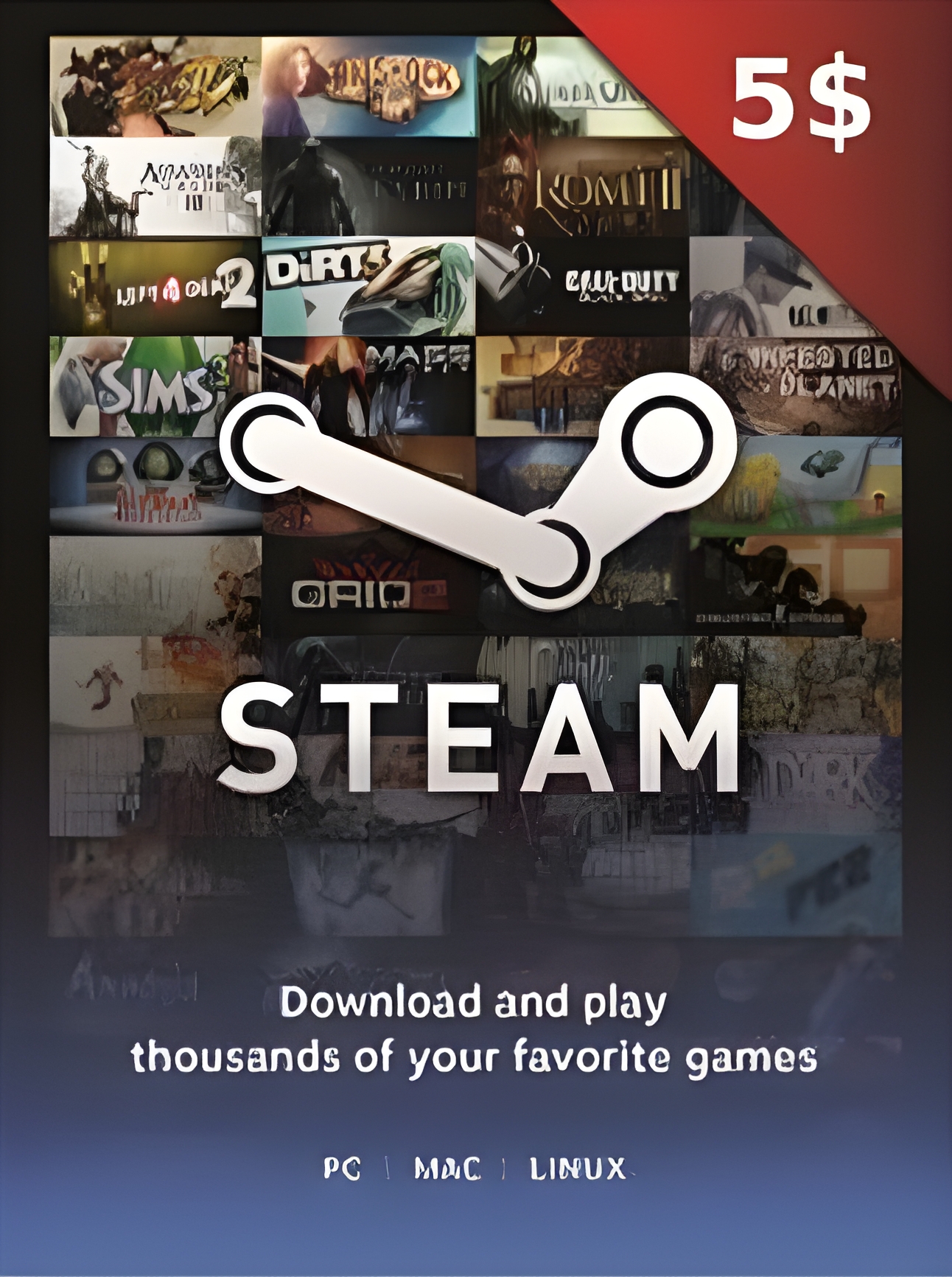 Steam Gift Card 5 USD - Steam Key - United States