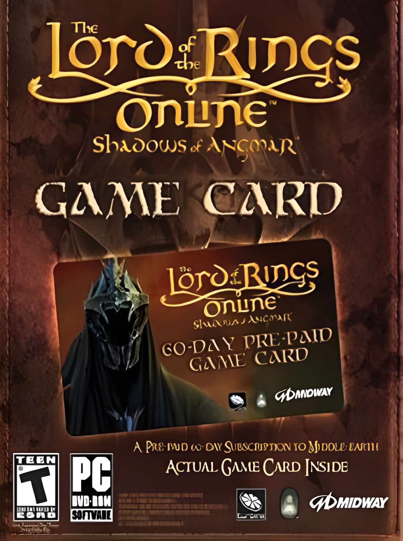 Lord of the Rings Online Time Card Prepaid 60 Nap LOTRO