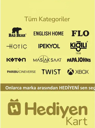 Hediyen KART 250 TRY - Hediyen Key - TURKEY