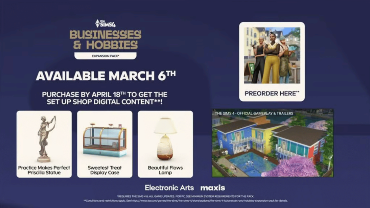 The Sims 4 - Businesses & Hobbies Expansion Pack - Preorder Bonus screenshot 1